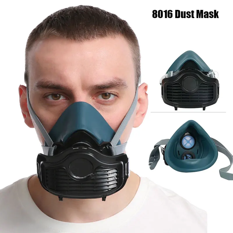 Dust-Proof Half-Face Mask Respirator With Protective Glasses Dust Filter Particulate Filter Cotton Suitable For Spray Painting