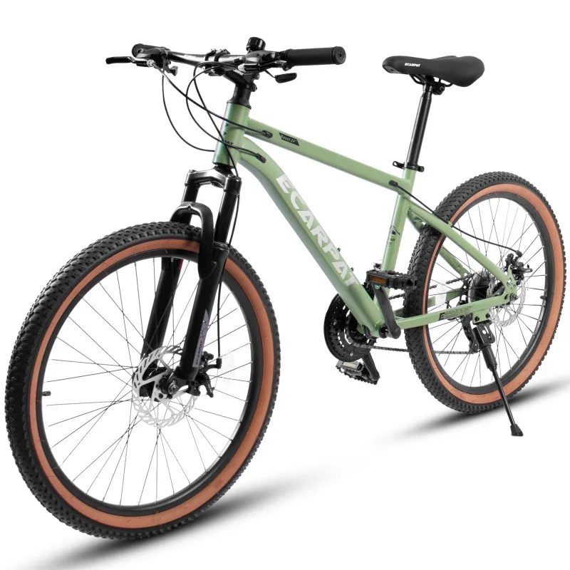 24inch 21 Speed Disc Brake Suspension Fork Children Mountain Bike Steel MTB Bicycle for Boys and Girls