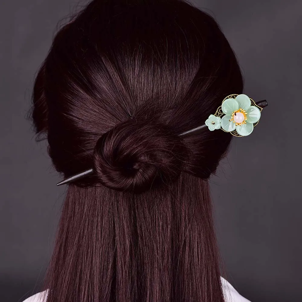 Ancient Wild Chinese Style Female Vintage Girls Wooden Hair Stick Antique Hairpin Han Costume Accessories