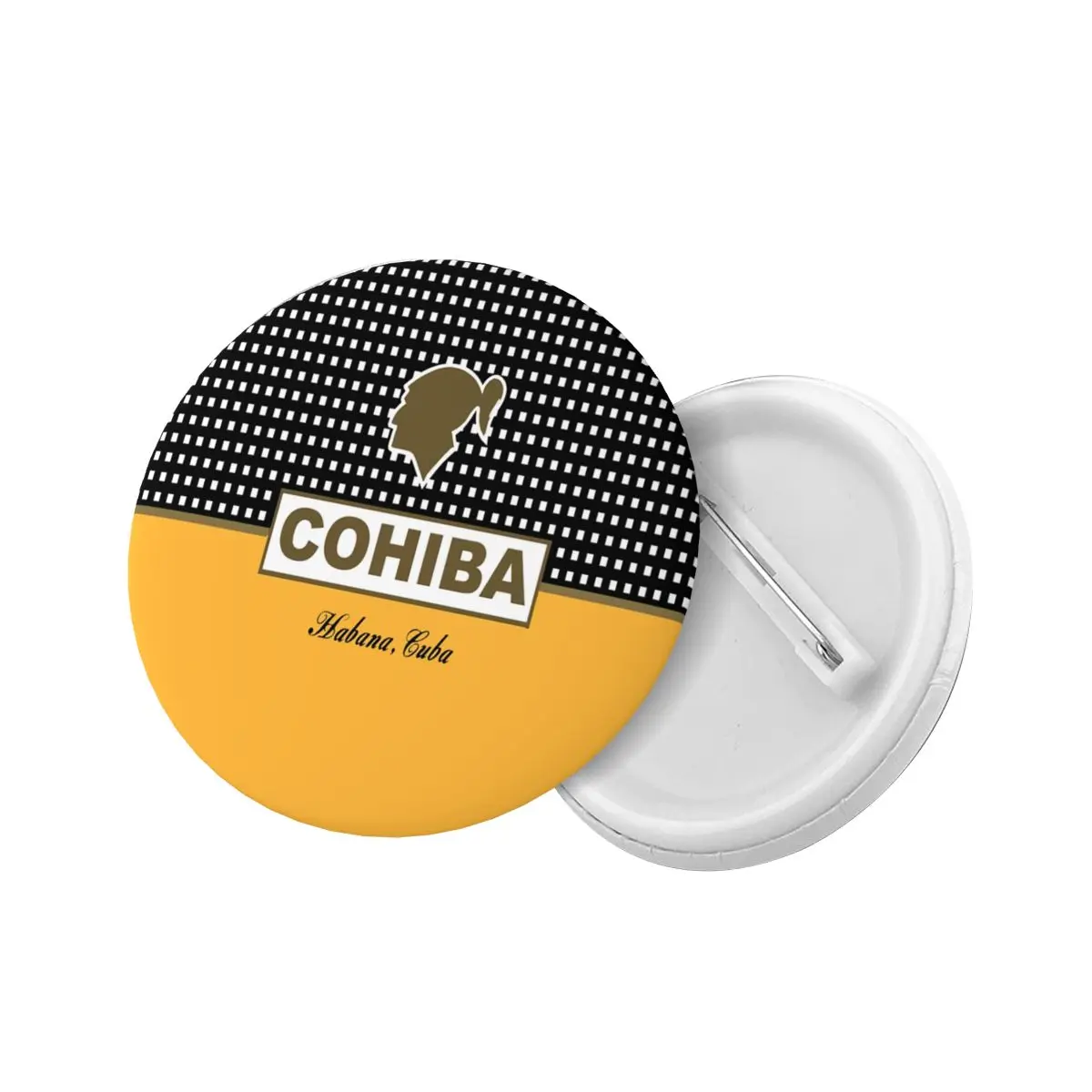 Cohiba Kanye Cuban Pin Back Buttons Personalize Brooch Badge for Jeans Pinback Birthday Gift