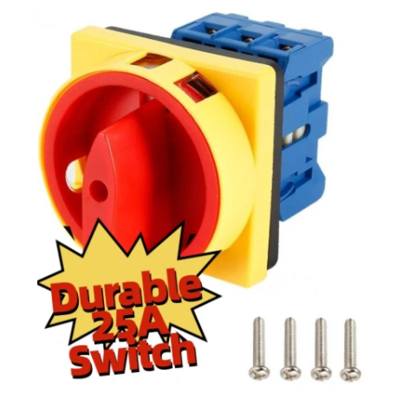 مفتاح التحول الدوار 2 موضع تشغيل/إيقاف، 660 فولت 25 أمبير 6 محطات كام محدد، مفتاح التحكم في الإغلاق للمحرك