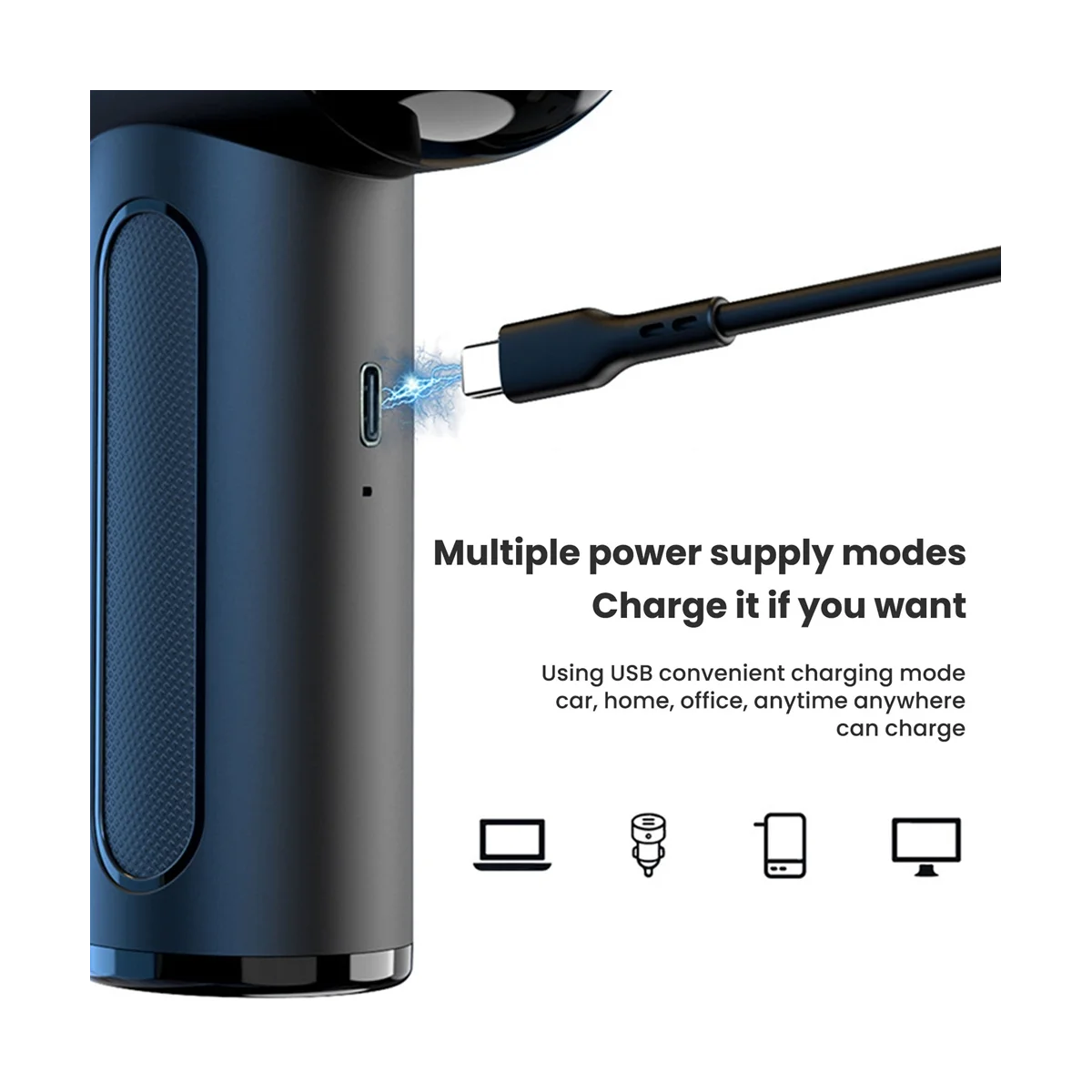 منظف لوحة المفاتيح المنفضة بالهواء المضغوط بدون منفاخ هواء كهربائي معلب للمكتب، منظف منزلي لاسلكي قابل لإعادة الشحن - ABLM #5