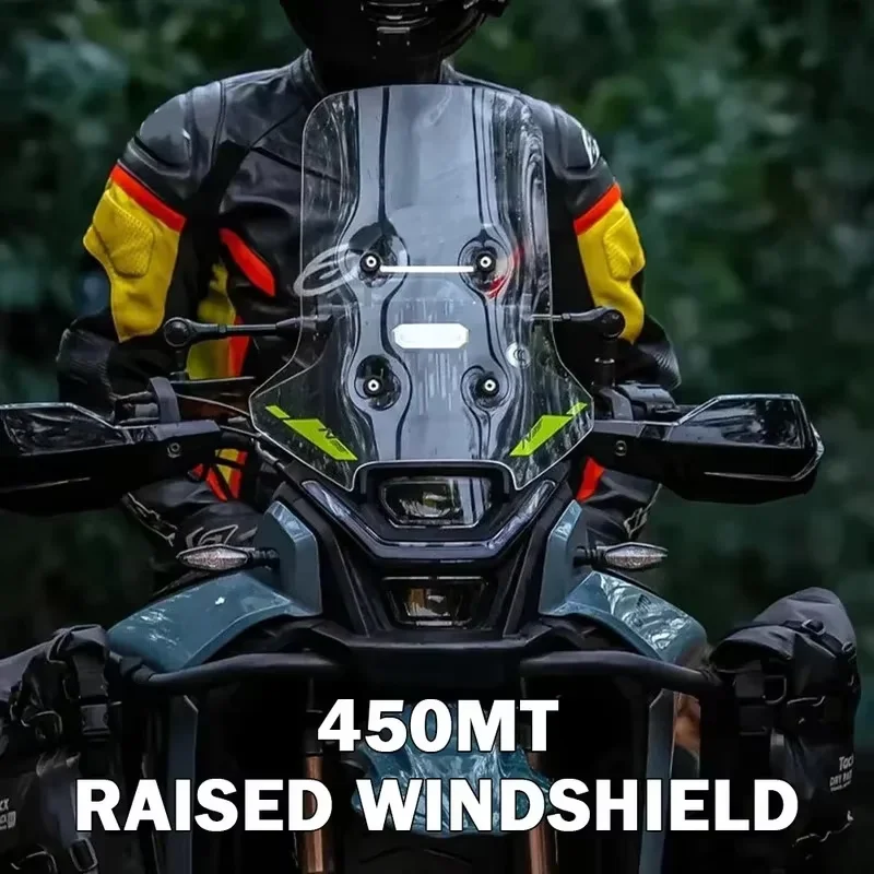 For CFMOTO 450MT MT450 Windscreen Front Windscreen Windshield 450 MT Raised Windshield for cf moto 450MT Accessories