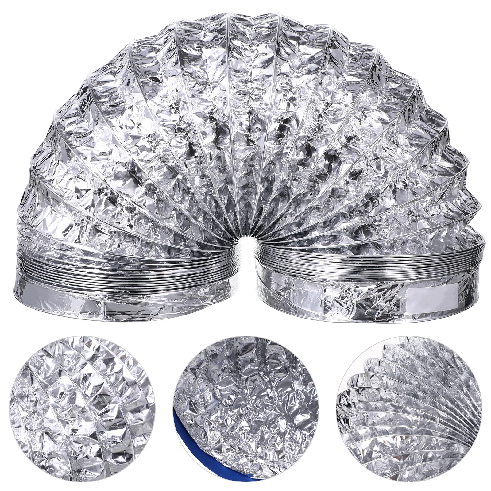 

1Pcs High Temperature Exhaust Hose Thick Aluminum Foil Duct Hose 1.5m Air Vent Pipe 180Mm Diameter Hvac Dryer Vent Ventilation