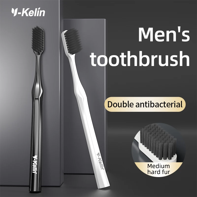 Y-kelin Toothbrush Specialized for Men with Hard Bristles Big Head, Adult, Couple, High-end , Durable Cleaning Set Home Wear,