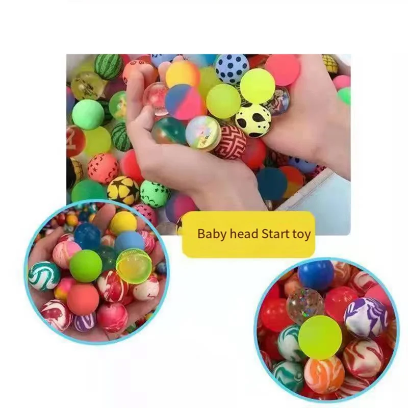 50Pcs Bouncing Ball Toys 25mm Colourful Bouncing Balls Children'S Outdoor Sports Elastic Ball Toys