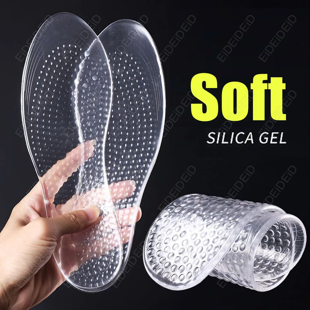 Silikon-Einlegesohlen für die gesamte Handfläche, schneller Versand, verdickte, ultraweiche, transparente Sommer-Anti-Schmerz-Einlegesohlen für Massage und Entspannung, für Damen und Herren – Detail 1