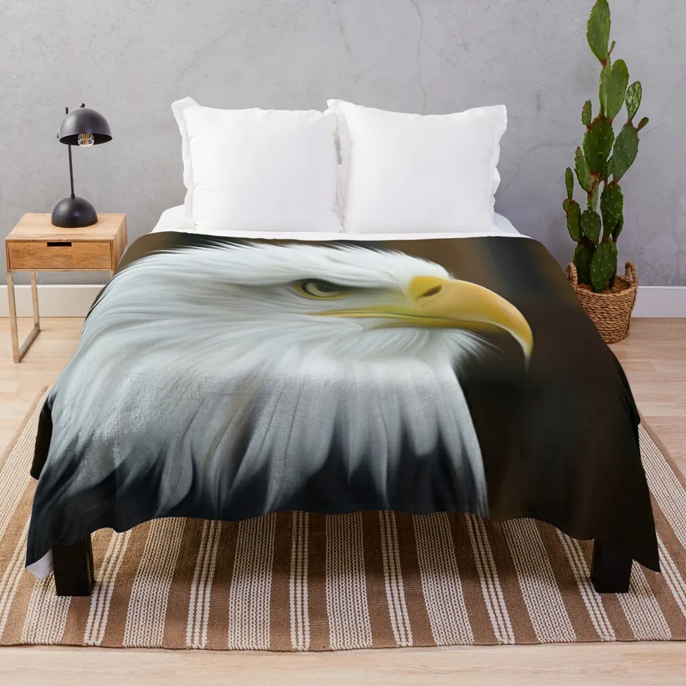 

Bald Eagle Painting Throw Blanket Blanket Luxury Fluffy Blankets Large Cute Blanket Plaid