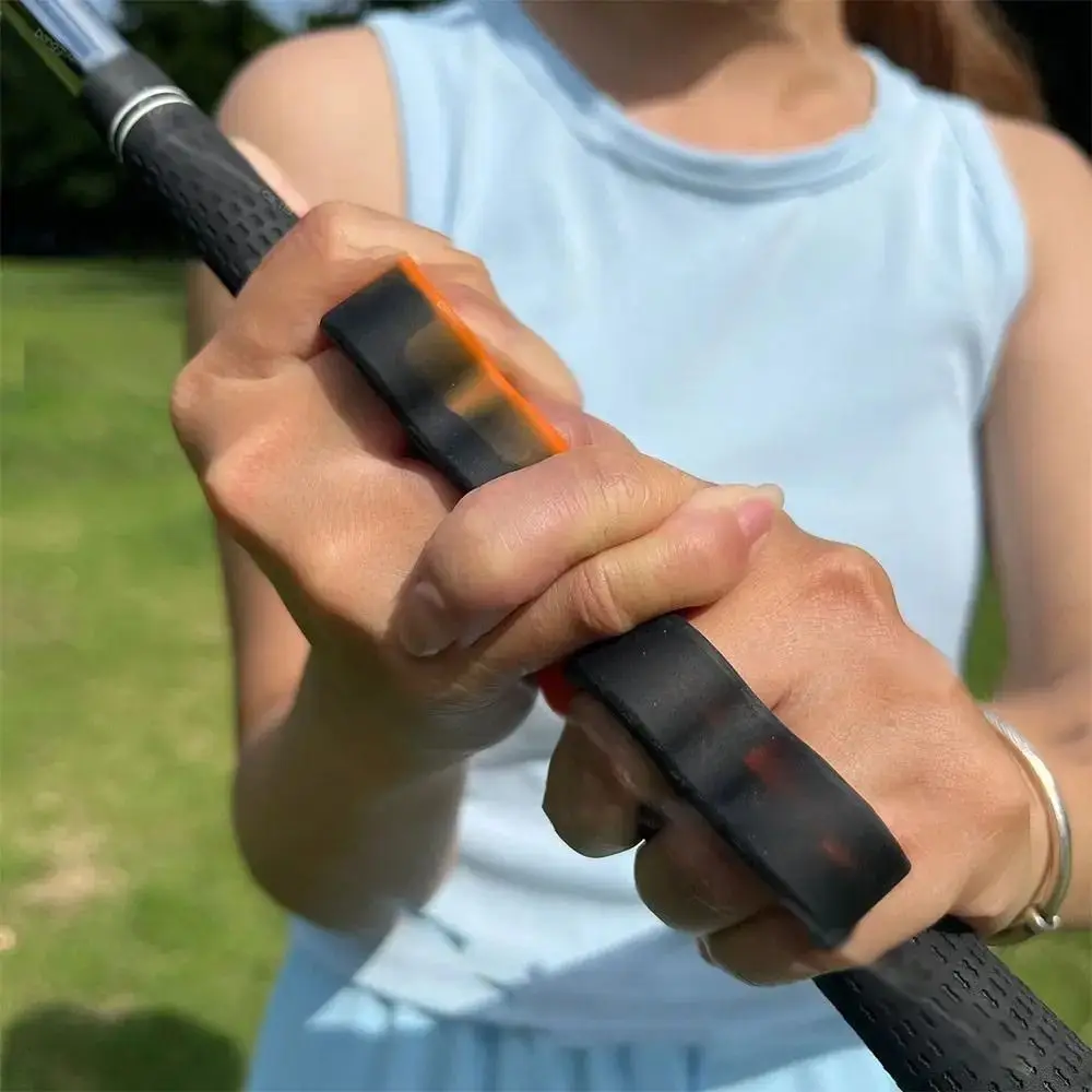 2 pcs Enhanced Ball Control Golf Club Grip Trainer Swing Grip Pad Correct Posture Golf Club Hand Grip Silicone Non-Slip