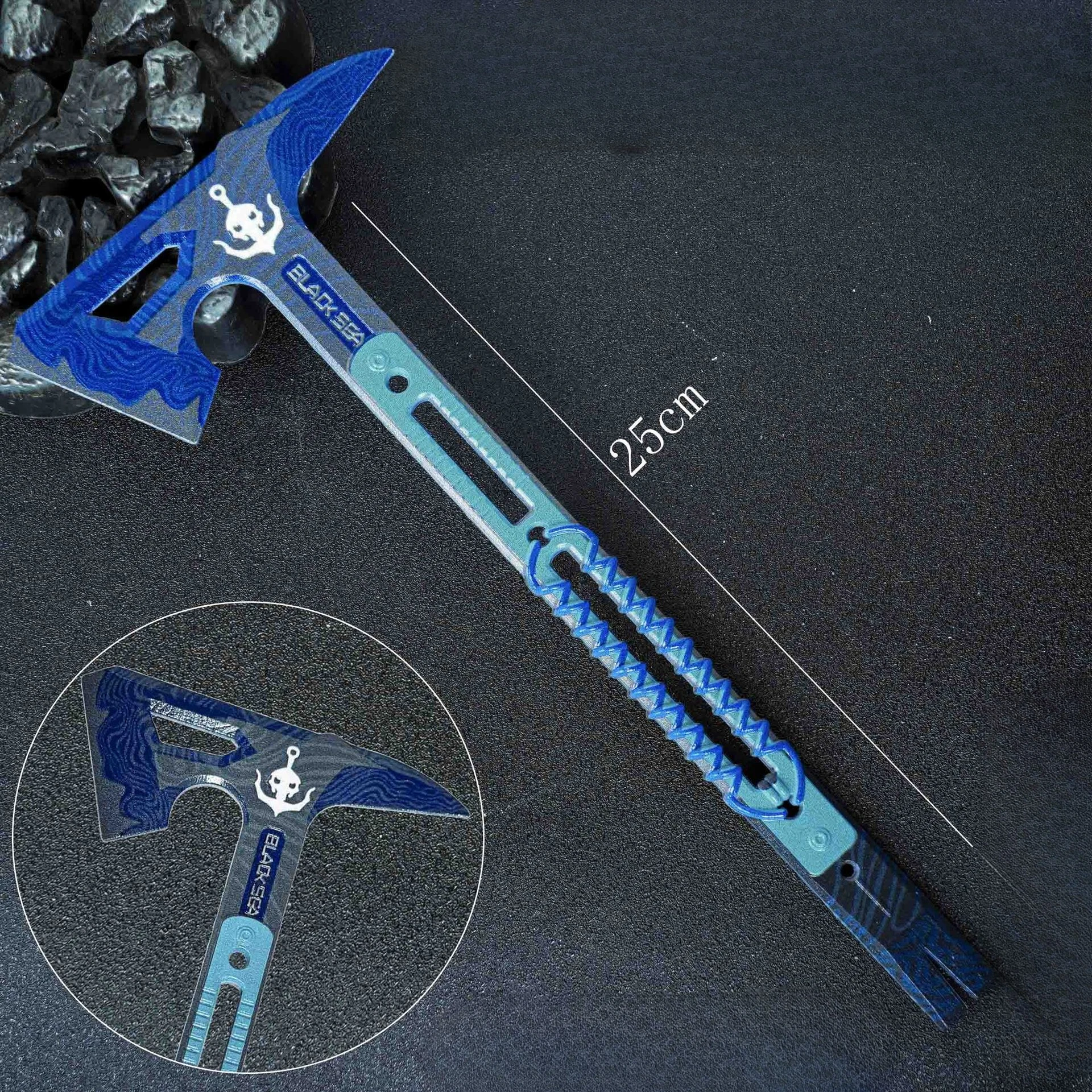 25 centimetri Delta Force Melee arma Mar Nero Tattico Ascia Gioco periferico samurai spada Collezione Modello In Lega Giocattoli Regali per Gli Amici