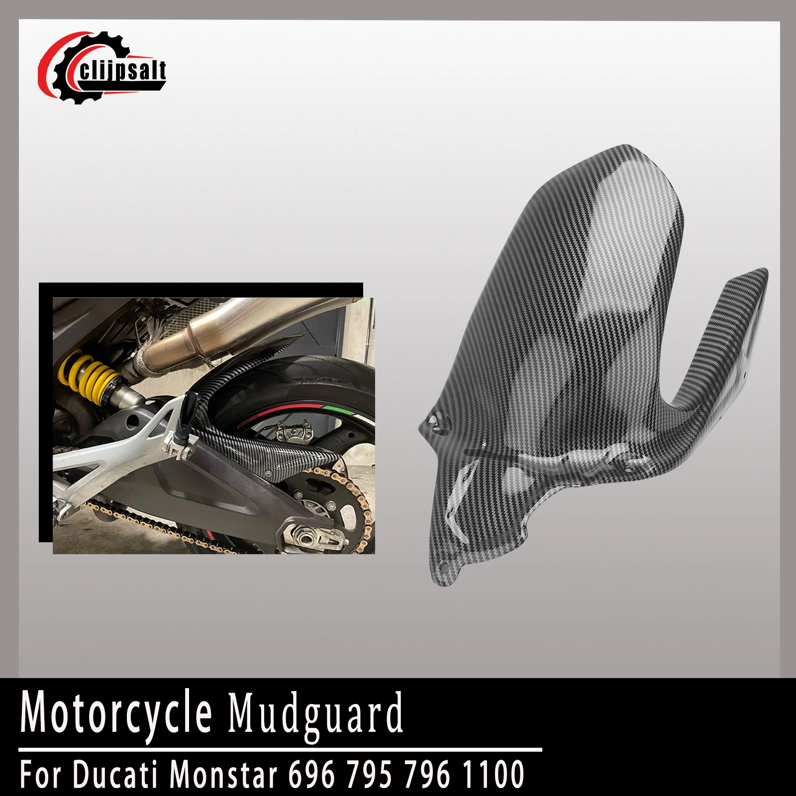 

Suitable For Ducati Monster 696 795 796 1100 Rear Hugger Tire Mudguard ABS Motorcycle Cowl Fairing