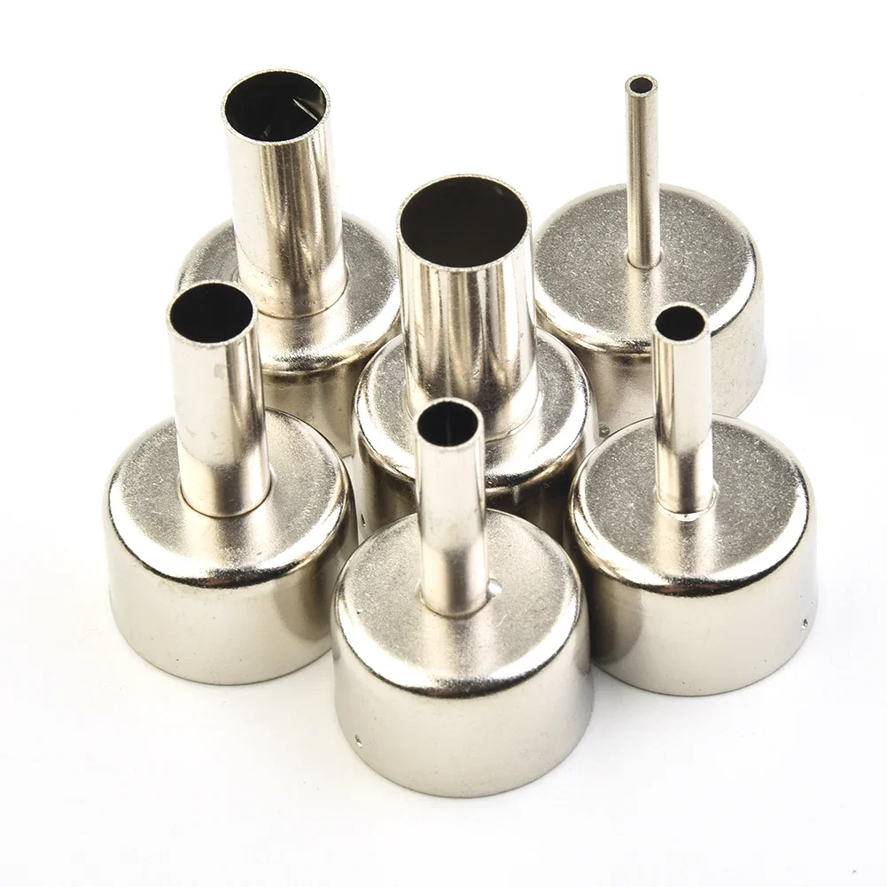 Hot Air Tool Nozzle High qualit Soldering Station Welding Heat Resistant Silver Stainless steel Sprayer 6pcs Part