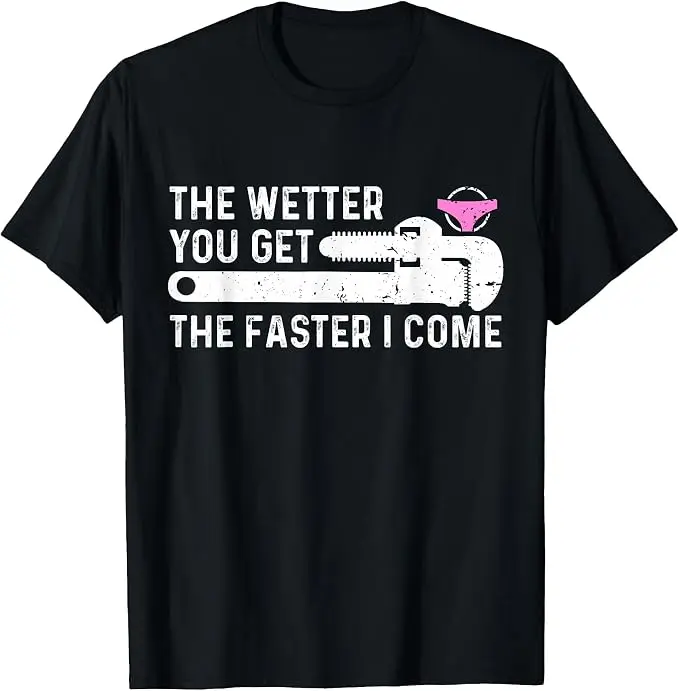 Das Wetter, das du bekommst, lustiges Klempner-T-Shirt, professionelles Klempner-T-Shirt, Y2k Herrenmode, Running Joke Saying Tee, Persönlichkeits-Oberteil mit Schriftzug – Detail 7