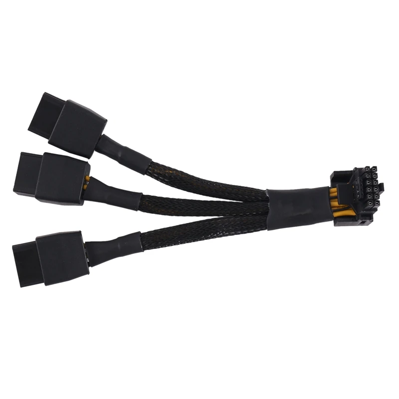 3X8pin PCI-E To 16Pin(12+4) PCI-E 5.0 12VHPWR Connector 90-Degree Elbow Cable Parts GPU RTX4090 RTX4080 Series P8X3 To 16PIN-A