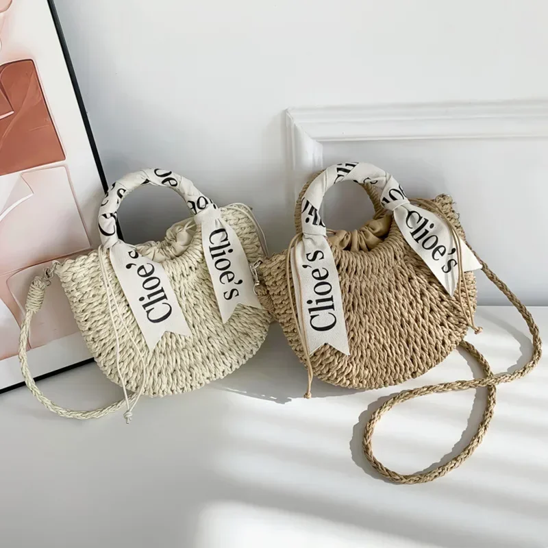 Holiday Straw Woven Bag Handbag Beach Cross-body Bag Purses and Handbags Crossbody Bags for Women Bags for Women