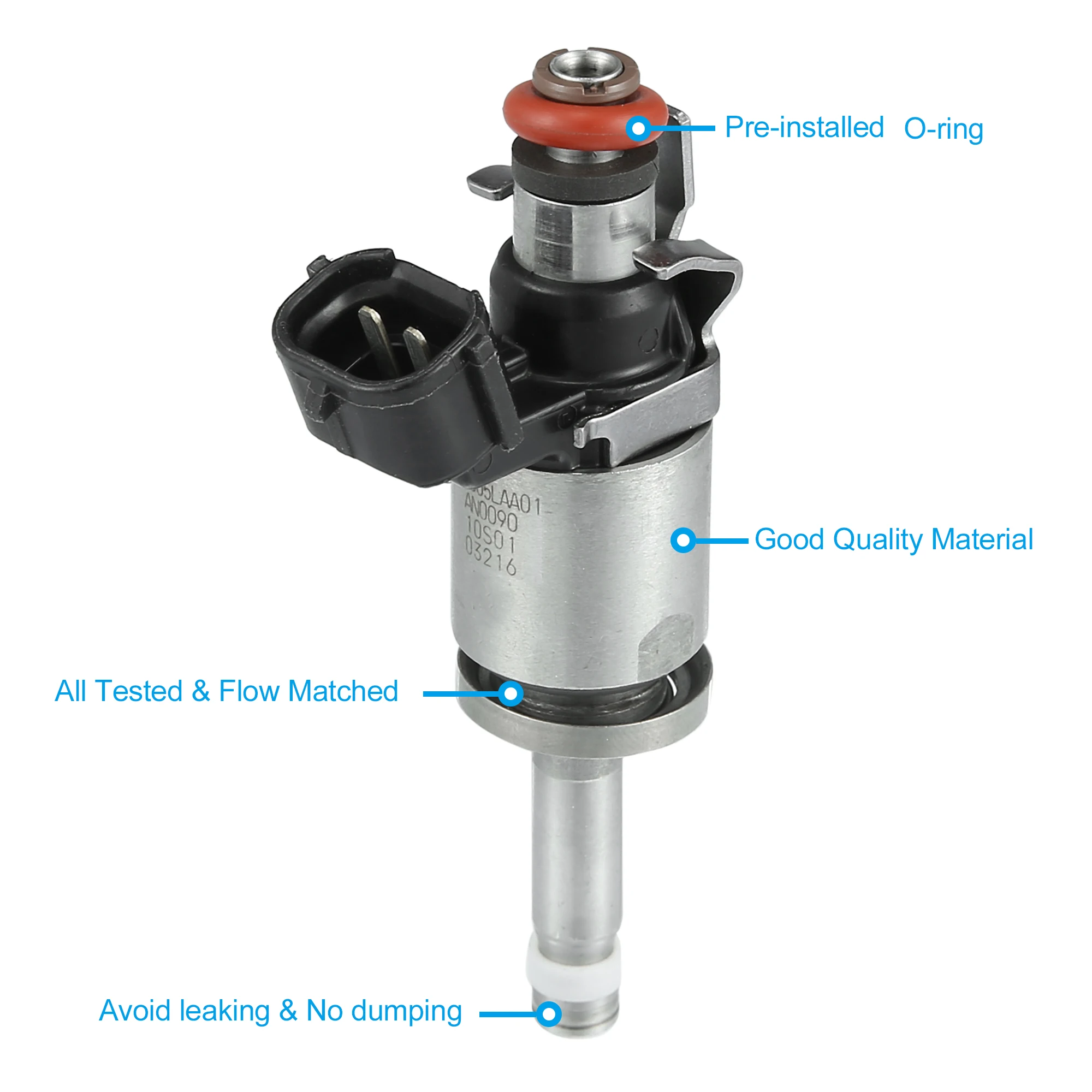 

UXCELL 4pcs 16450-5LA-A01 Fuel Injector Nozzle for Honda Accord 2.4L 13-17 CR-V 2015-17