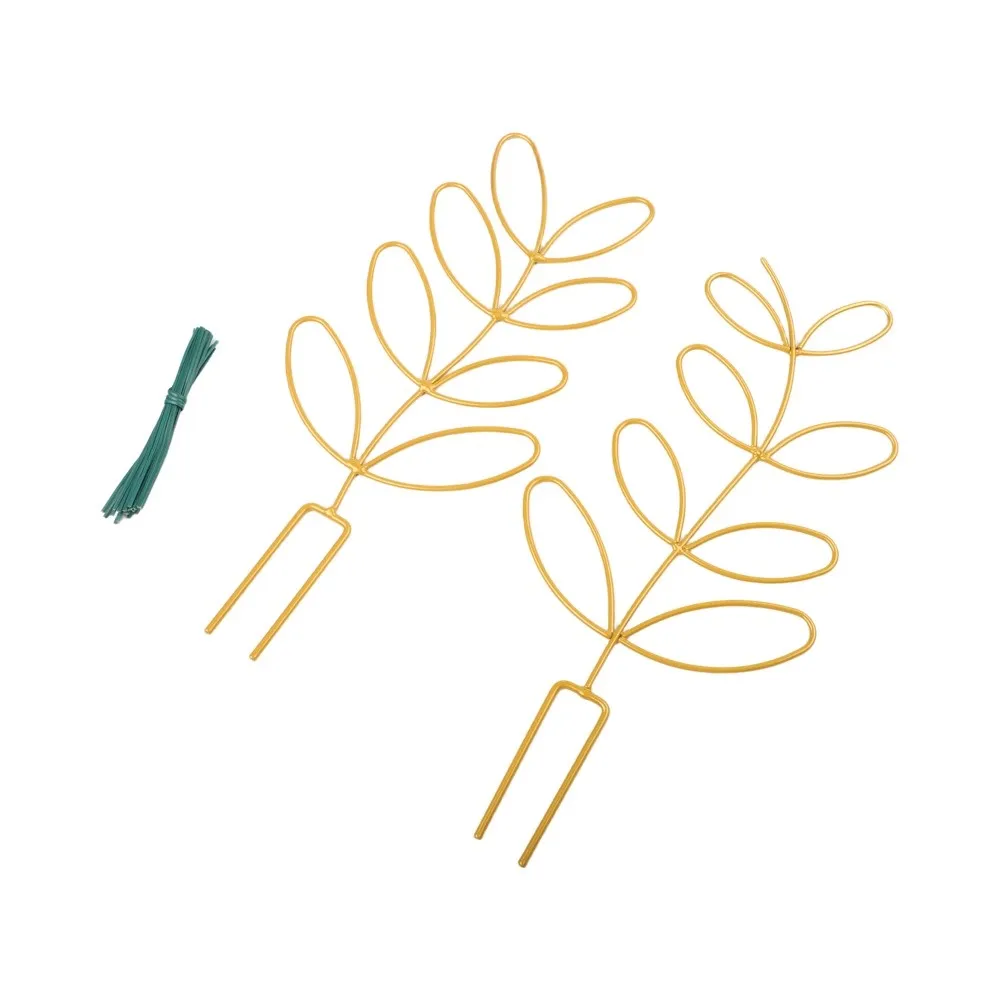 2Pcs For Climbing Plant Trellis for Indoor Gardening Metal Support for Hoya Monstera and Pothos Elegant Leaf Design