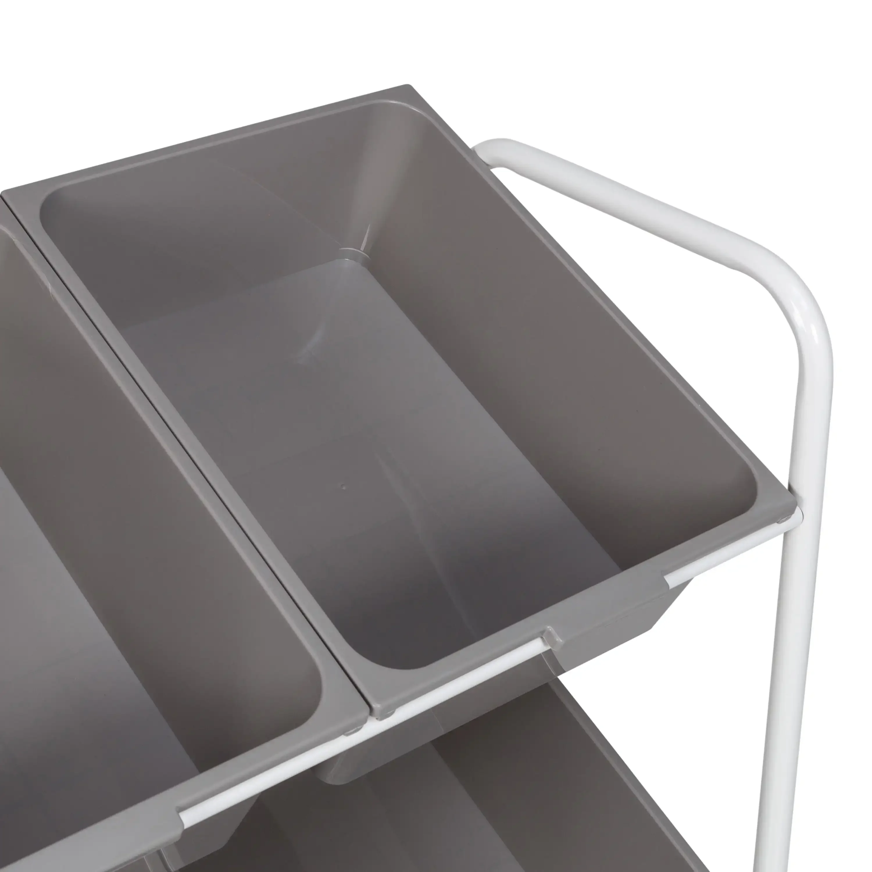 Honey Can Do 6-Bin Rolling Storage or Craft Cart, Grey/White kitchen furniture  rolling cart