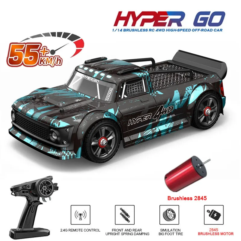 1/14 MJX Hyper Go Rc samochód do driftu 14301 14302 2.4G szybki samochód rajdowy bezszczotkowy 4WD Off-Road Rc dla dorosłych