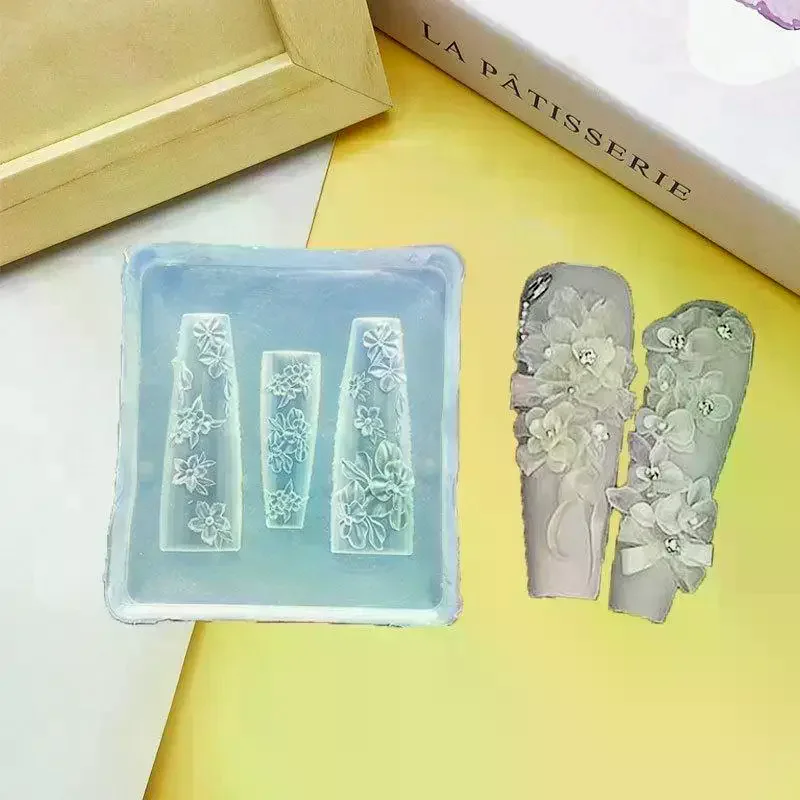 3D Seestern Shell Schmetterling Blume Silikon Nagel Form DIY Nail art Dekoration Transparent Nagel Vorlage Maniküre Design Werkzeuge