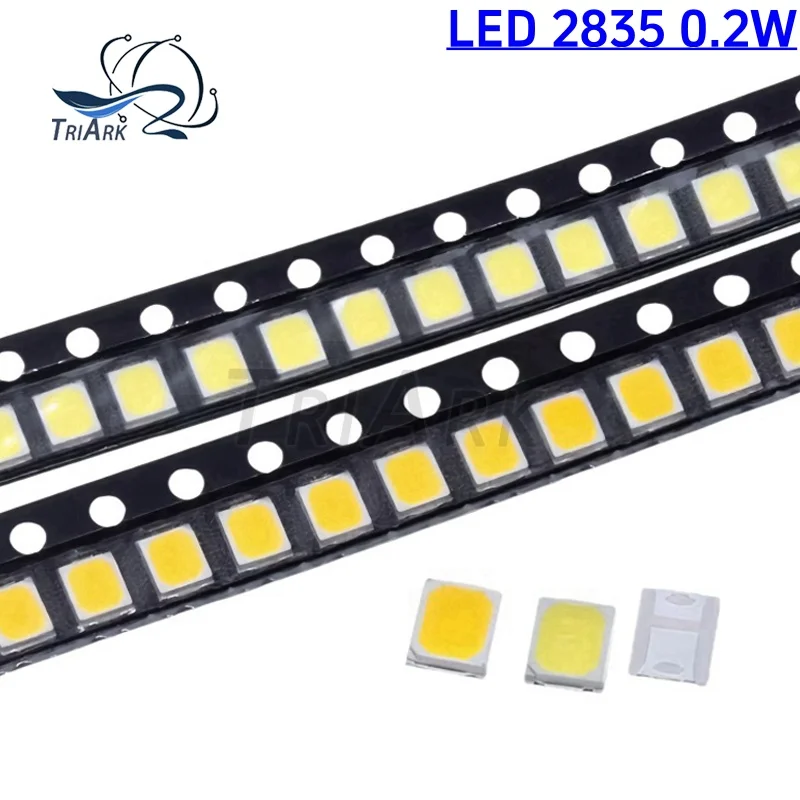 

100PCS High Brightness SMD LED 2835 0.2W 3V red Blue green yellow white Orange Warm White Pink purple led SMD Diode