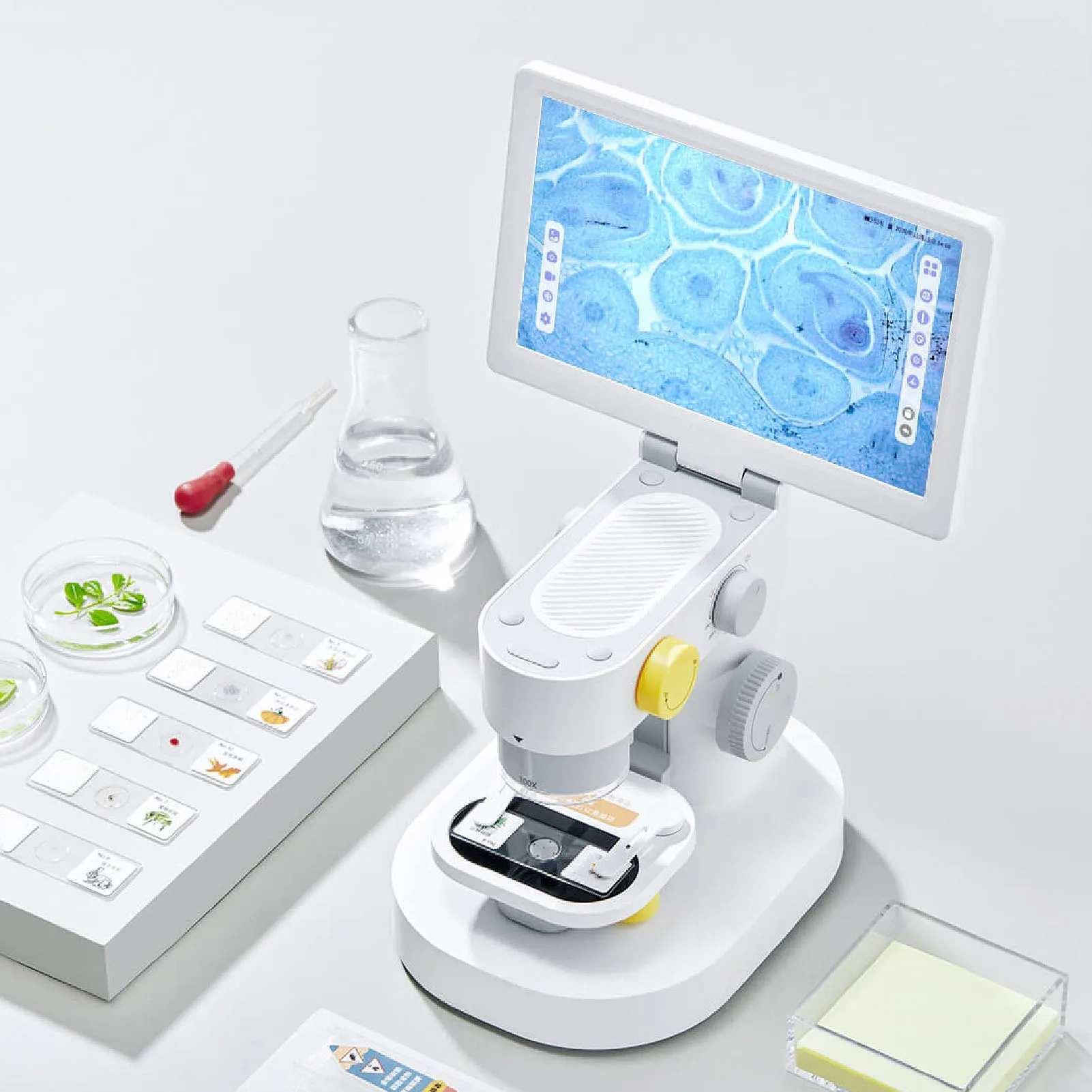 Magnifier Digital Microscope Digital Microscope Smart HD 9 Inch Display 1080P Biological Digital Microscope for Laboratory