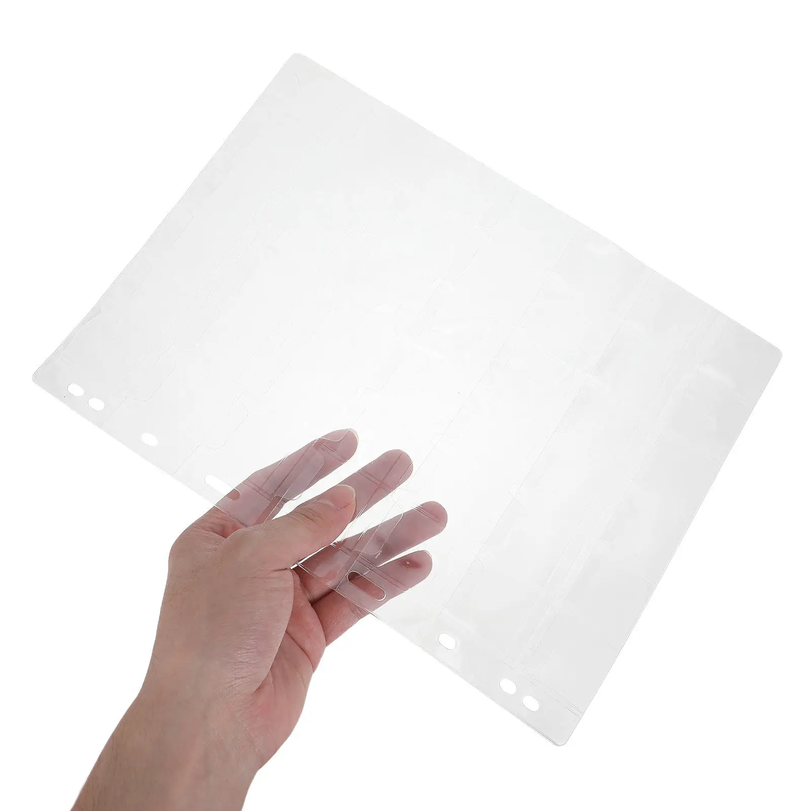 

10Pcs Coin Binder Pages 42 Compartment Plastic Inserts for Coin Collection Album Stamp Sheets Organizer Storage