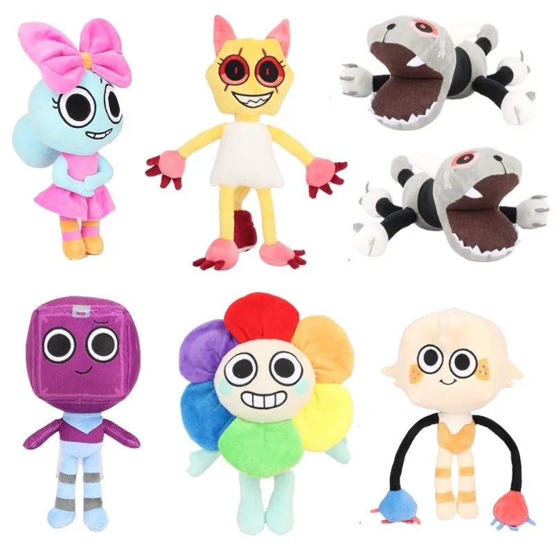 

6Pcs Dandy's World Plush Toy Horror Game Dandys World Goob Pebble Plushie Cute Anime Stuffed Soft Pillow Home Decor Doll Gift