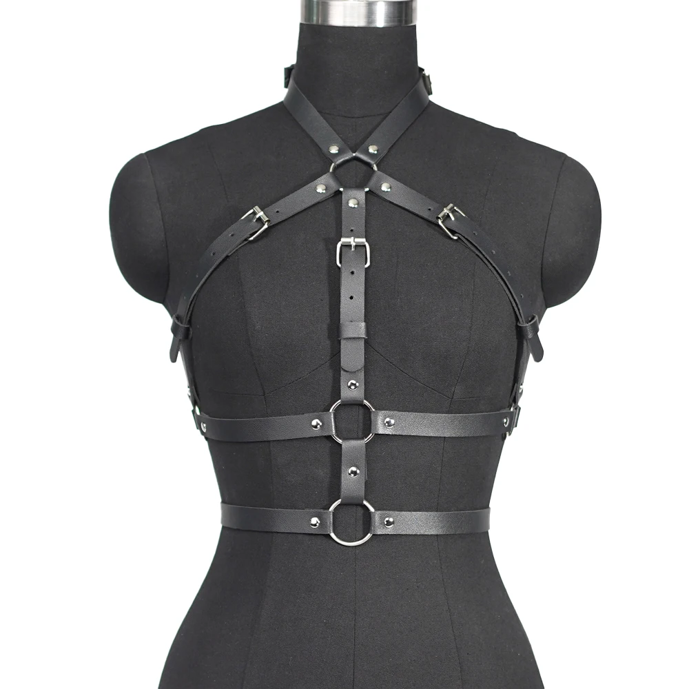 Body Harness Woman Leather Lingerie Bondage Harness Corset Sexy Fetish Wear Women Gothic Clothes Suspenders Goth Waist Belt