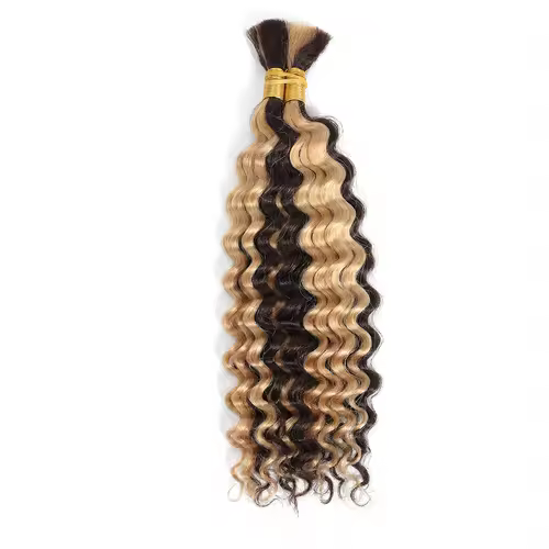 Human Braiding Hair Deep Wave Bulk for Braiding No Weft Deep Curly Braiding Hair for Boho Braids Brazilian Virgin Human Hair - Image 12