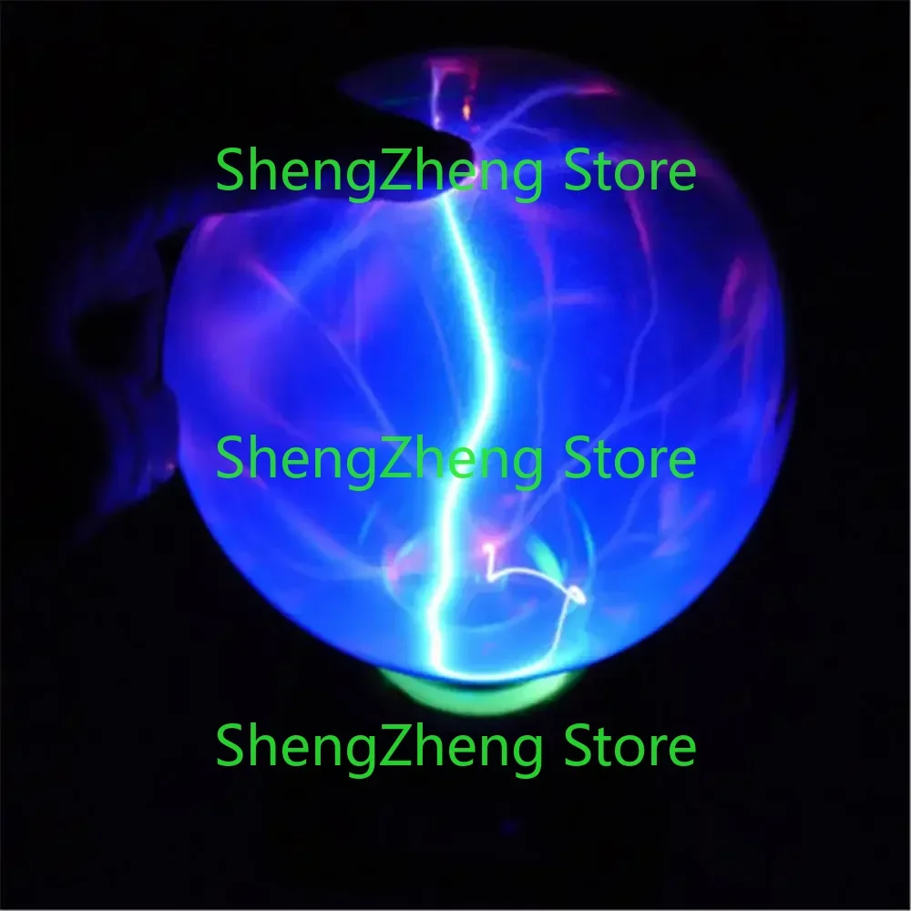 5 Inch Music Plasma Ball Sphere Light Crystal Light Magic Desk Lamp Novelty Bule Light Home Decor