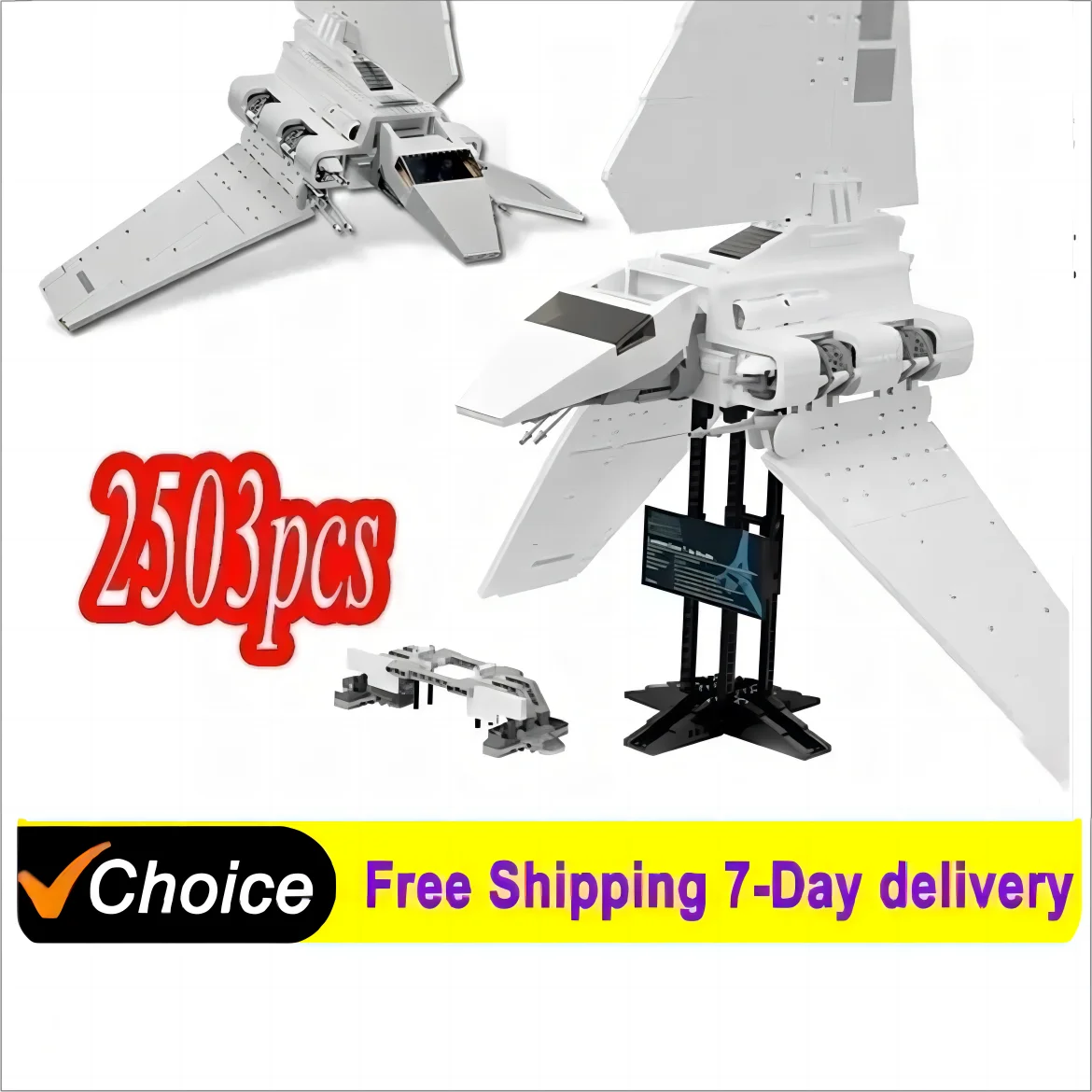 2503 pcs Star Moc The Imperial Shuttle Model Building Blocks Toys For Children Compatible with 10212 UCS level