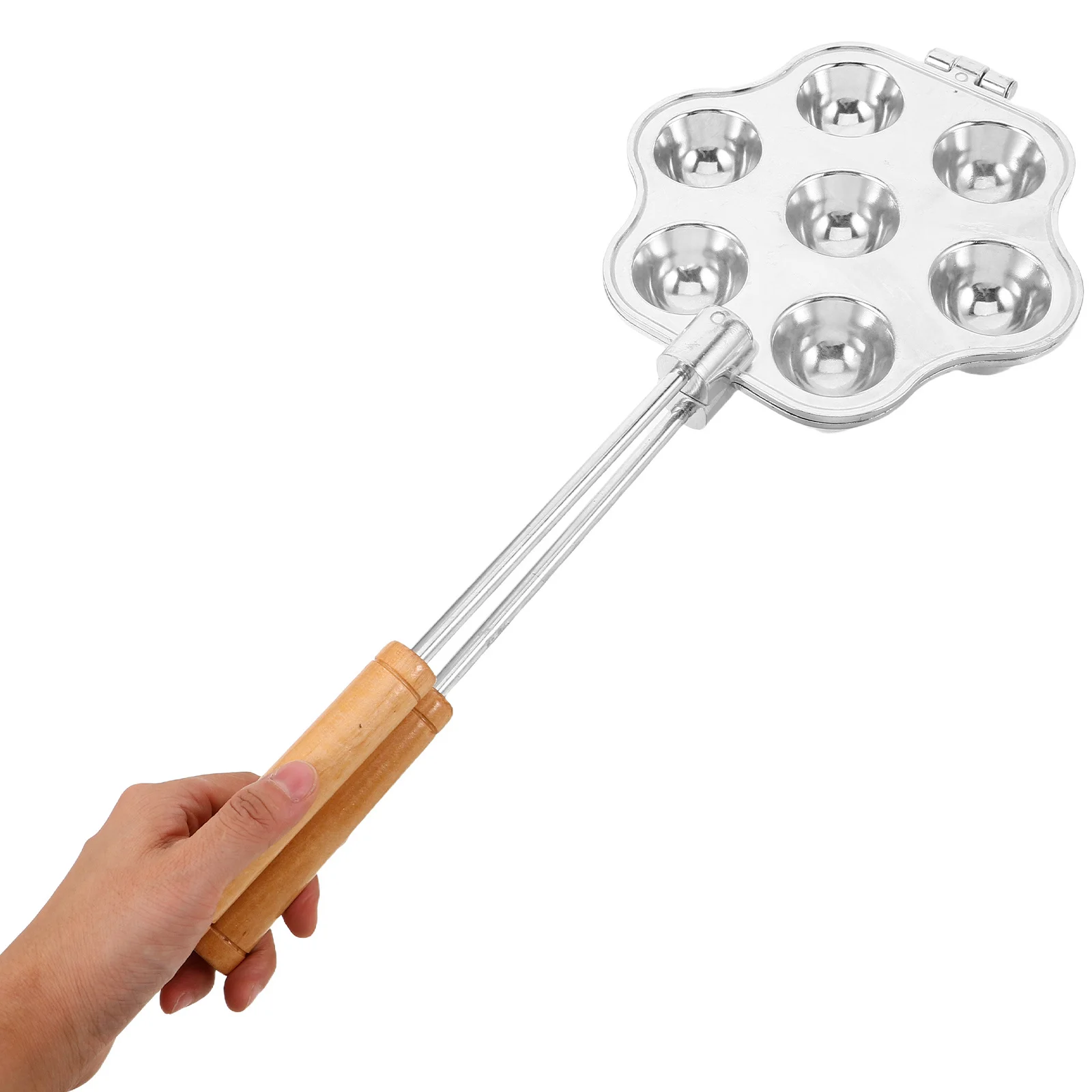 

7-луночная мини-форма для выпечки пирогов из углеродистой стали, форма для яичного пирога с плоским дном, многоразовый противень для кексов и пудинга с ручкой, мини-формы для десертов