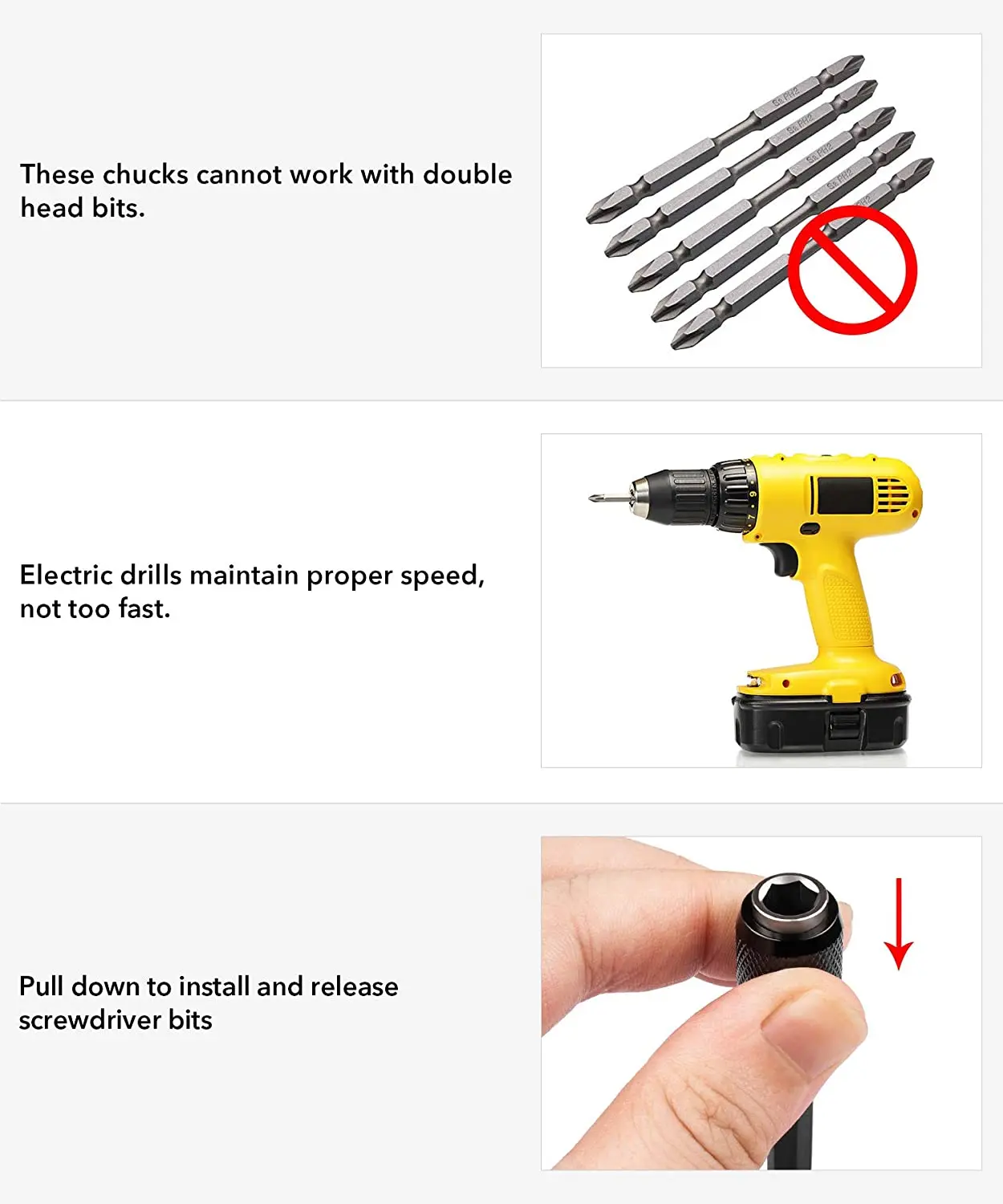 3 Chiếc 1/4 Inch Chuôi Lục Giác Phát Hành Nhanh Thanh Ổ Cắm Vít Giá Đỡ Từ Nối Dài Chuck Bộ Adapter Loại Hạt Mũi Khoan người Lái Xe