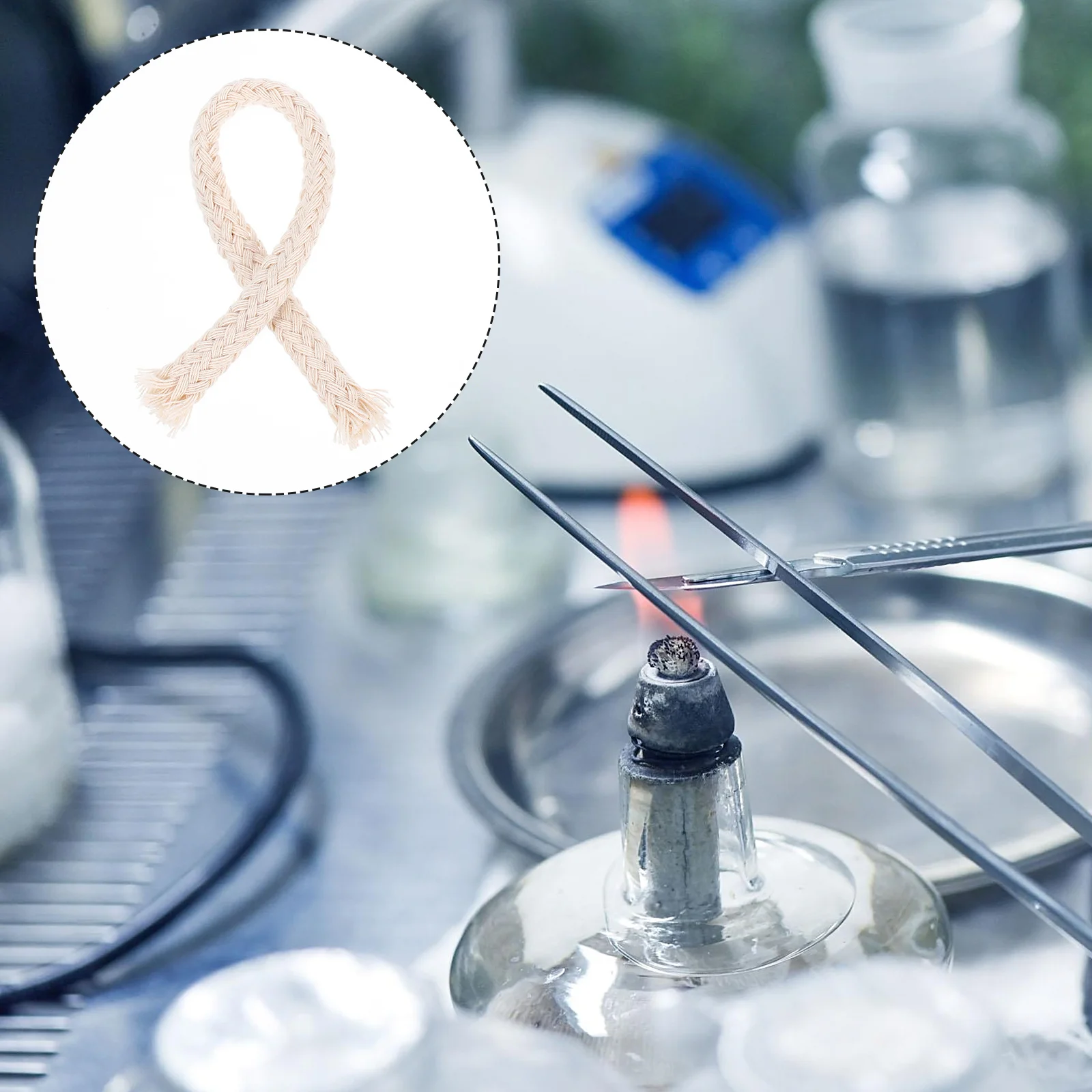 

50Pcs Cotton Wick for Laboratory Oil Lamp Alcohol Burner Oil Light Multipurpose Use Alcohol Burner Wick