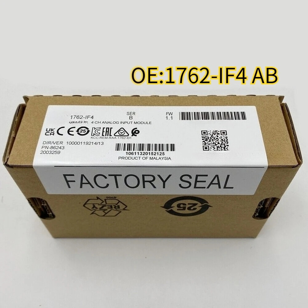 

For 1762-IF4 AB brand new factory packaged MicroLogix 4CH analog input module
