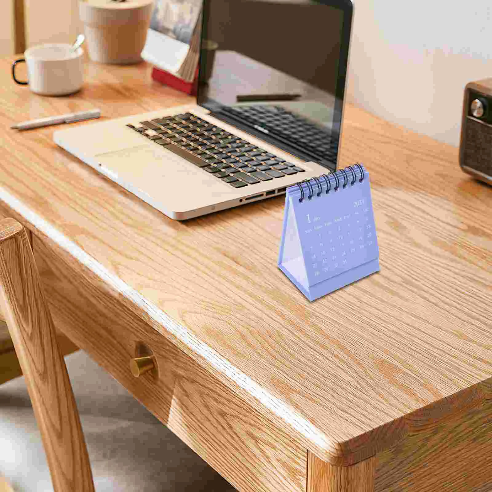 2 Pcs Pocket Calendar 2024 Desk Desktop Daily Use Monthly Turn The Page Mini Large Advent Calendars