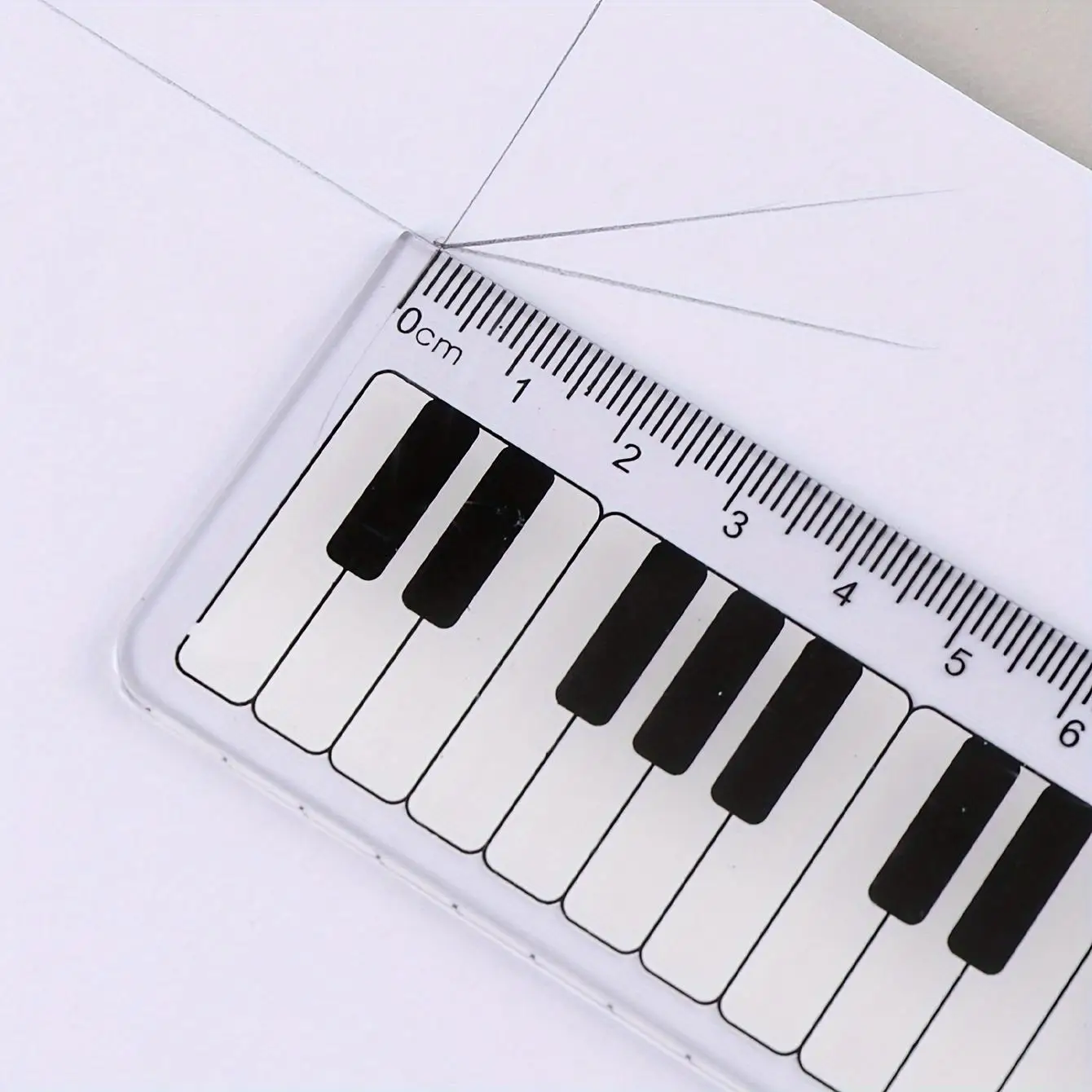 1pc Piano Ruler 5.91inch Ruler For School Students Piano Ruler For Musical Notes  Kawaii Stationery Back To School