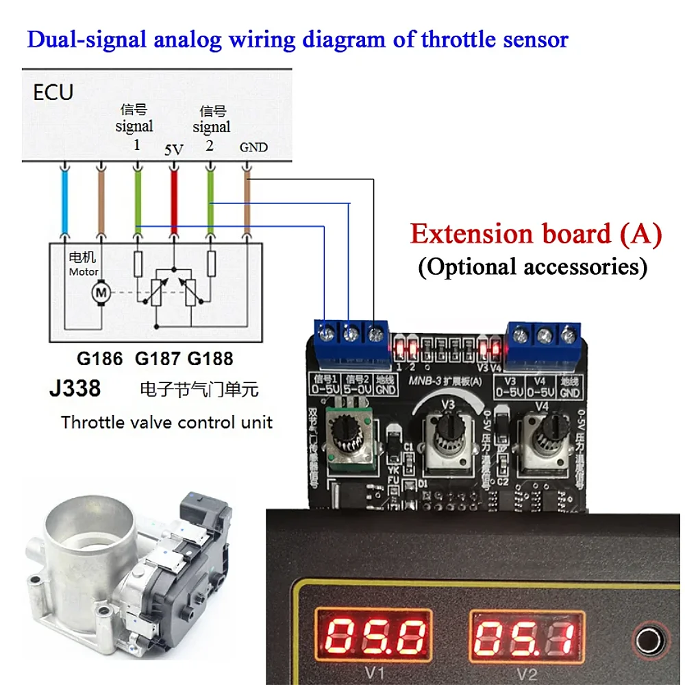 MNB-5 Auto Sensor Simulator Car Signal Generator Upgrade MNB-3 Automotive ECU Voltmeter Car Oxygen Oil Pressure Sensor Simulator