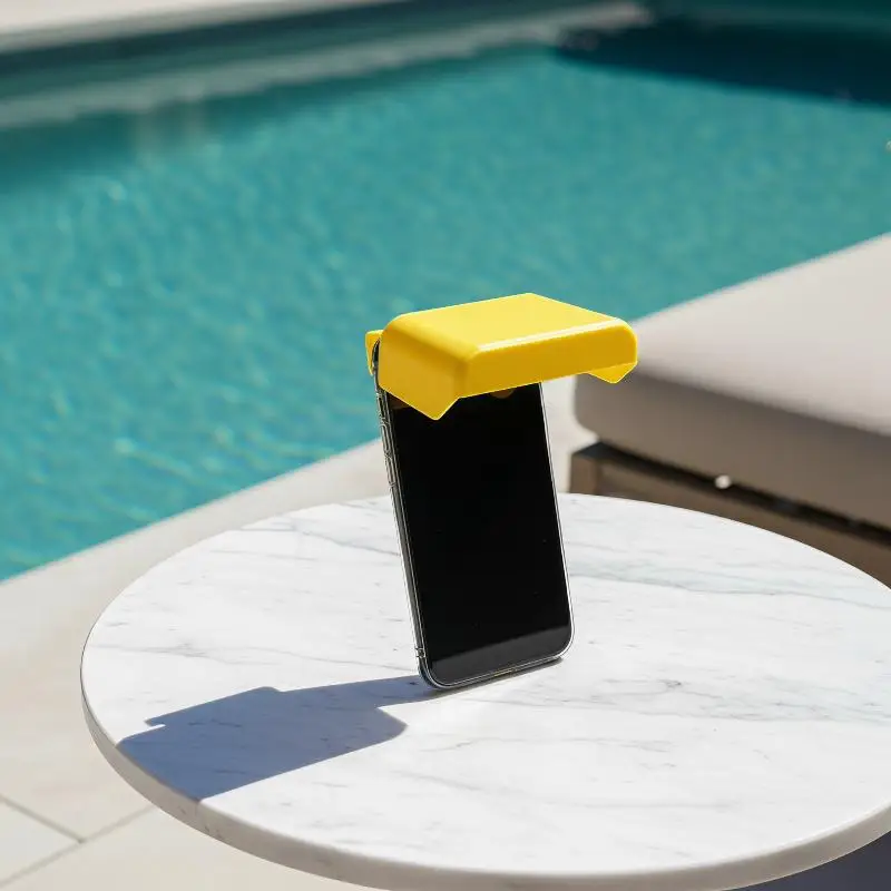 Adjustable Angle Portable Phone Sunshade for Pool Beach, 3D Printed Anti‑Glare Anti‑Reflection Umbrella, Outdoor Screen Shade