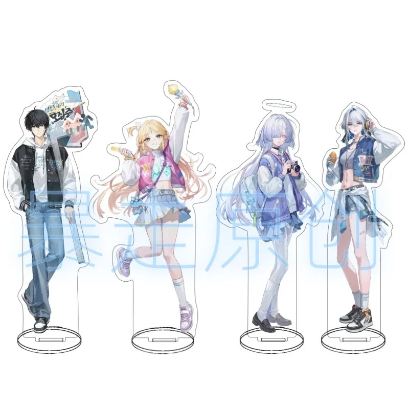 Game Wuthering Waves Anime Male Rover Female Rover Acrylic Stand Figure Stand Plate Cosplay Prop Decor Cartoons Keychain Gifts