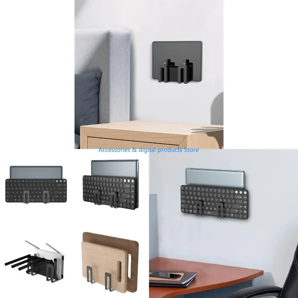 77JD Practical Metal Wall Mount System For Laptop And Electronic Gear assists Reduce Desk Mess