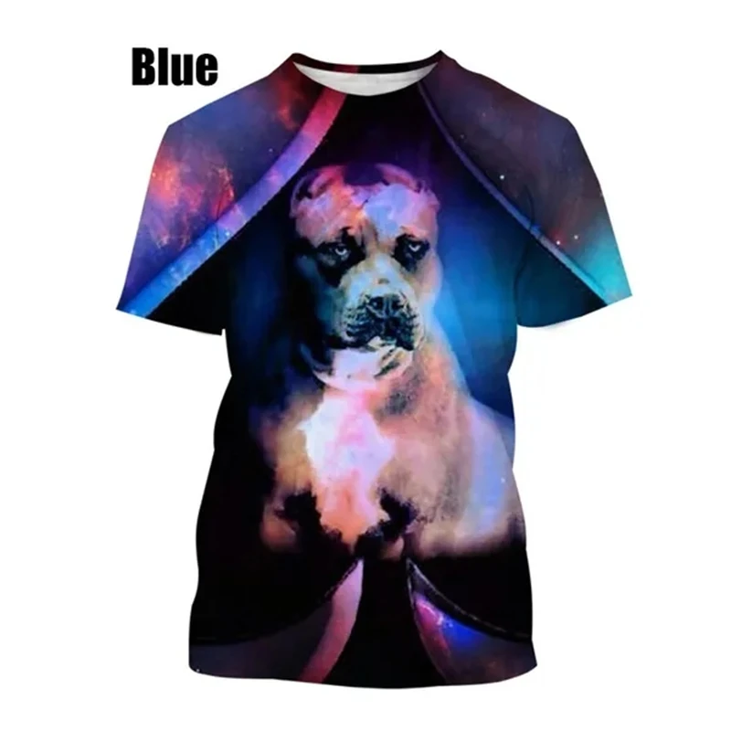 New Fashion Pit Bull 3D Printed T-shirts Summer Casual Men\'swomen\'s Hip Hop Breathable Short Sleeve Trendy Unisex Tops Tshirt