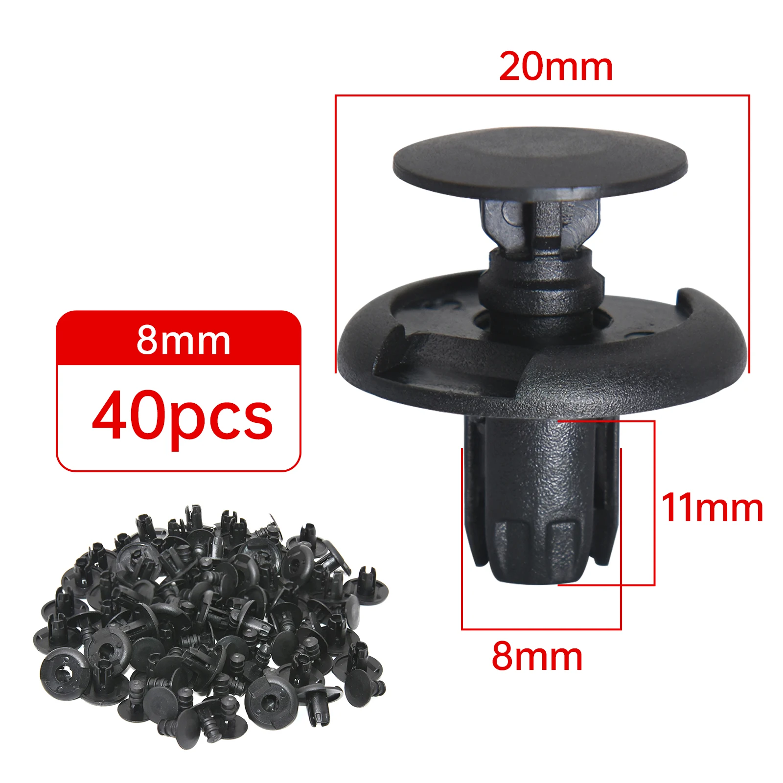 

10/20/30/40 шт. 8 мм автомобильные крепежи заклепки клипсы для бампера двери панели брызговика вкладыша фиксатор клипса автомобильные аксессуары