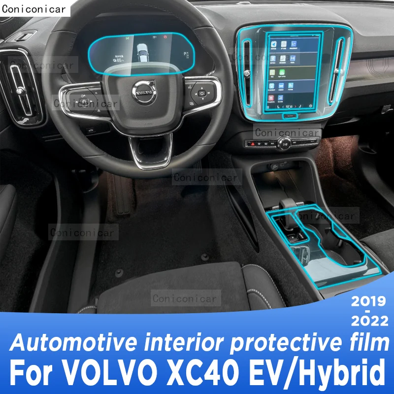 

For VOLVO XC40 EV/Hybrid 2023 Gearbox Panel Navigation Screen Automotive Interior TPU Protective Film Anti-Scratch Accessorie