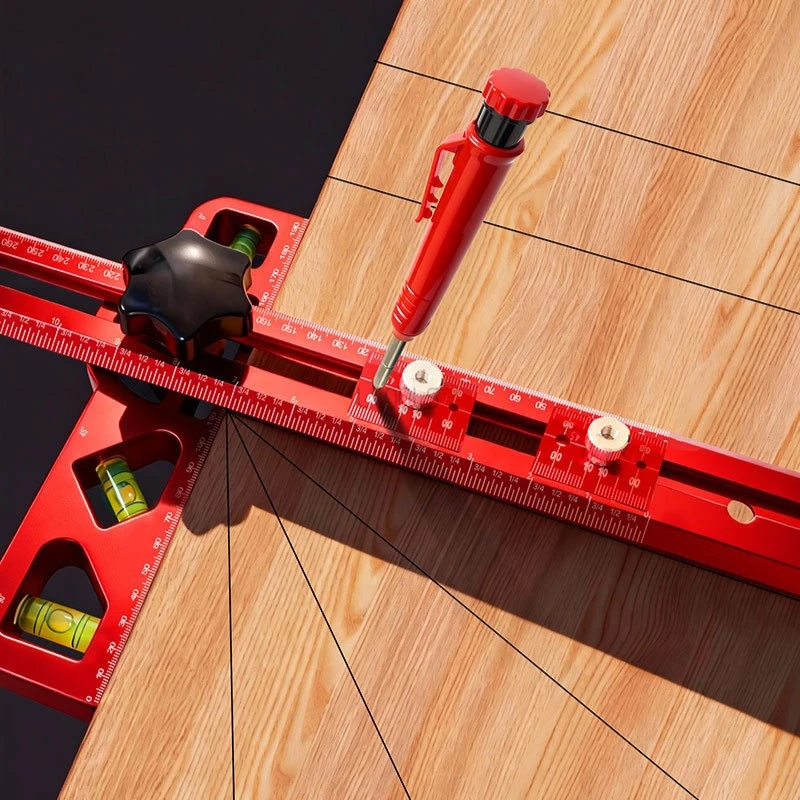 Multifunctional Horizontal Universal Angle Gauge Adjustable High-precision Ruler 90/45-degree Right Angle Square Measuring Tool