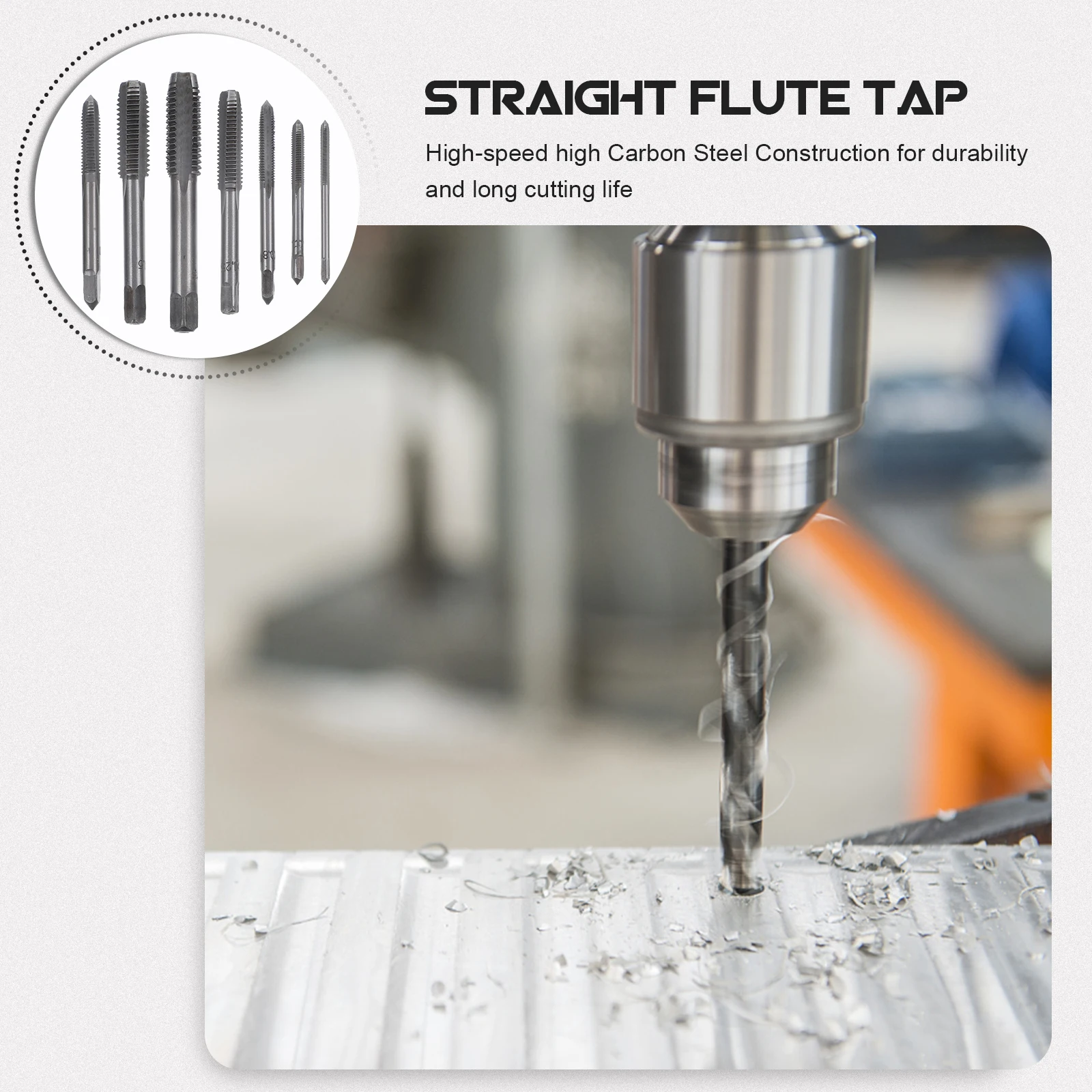 

High Carbon Steel Machine Screw Tap Set Metric Thread Taps Straight Flute Plug Taper Bottoming Tools For Lathe Drilling