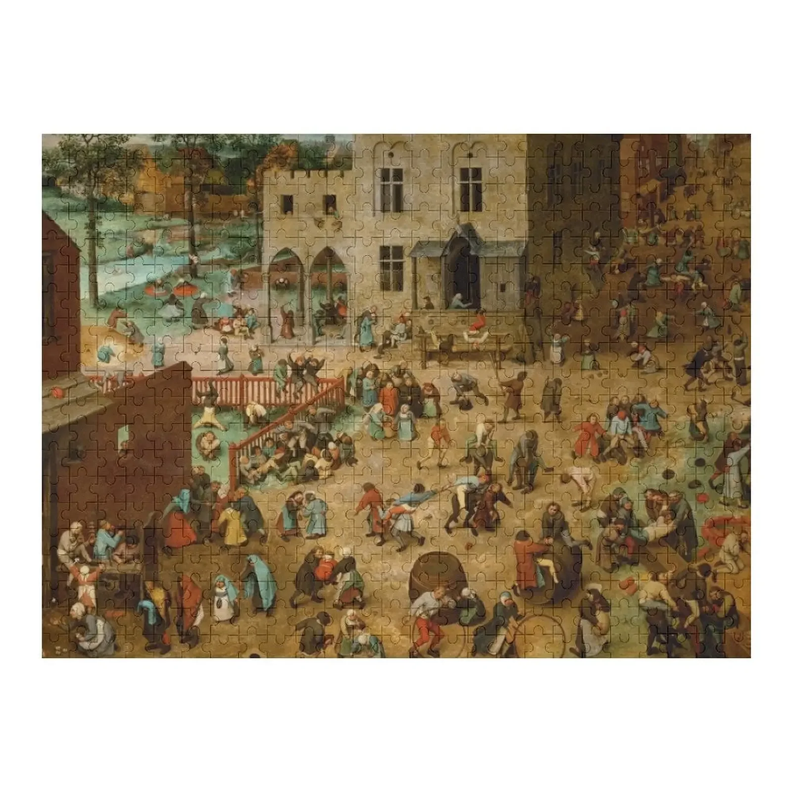 Children's Games - Pieter Bruegel the Elder - 1559 Jigsaw Puzzle Wooden Boxes Custom Jigsaw Pieces Adults Puzzle