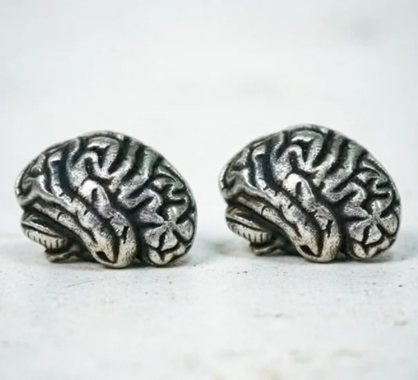 Anatomical Brain Stud Goth Dissection Oddities Artery Medical Earring Doctor Anatomy Jewelry Ear Occult Halloween Gothic Jewelry
