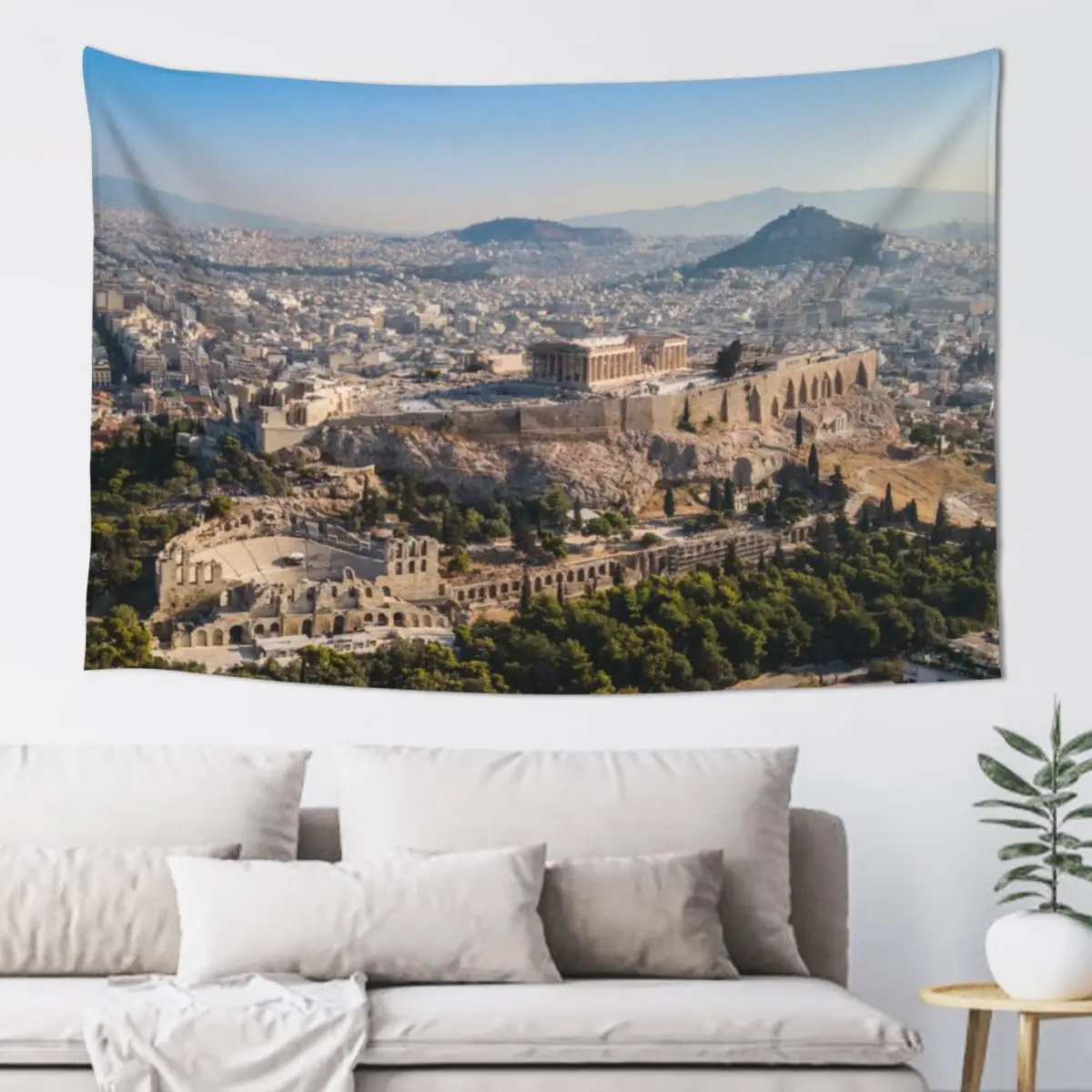 

Acropolis Athens Tapestry Decoration Room Room Decore Aesthetic Wallpaper Bedroom Tapestry